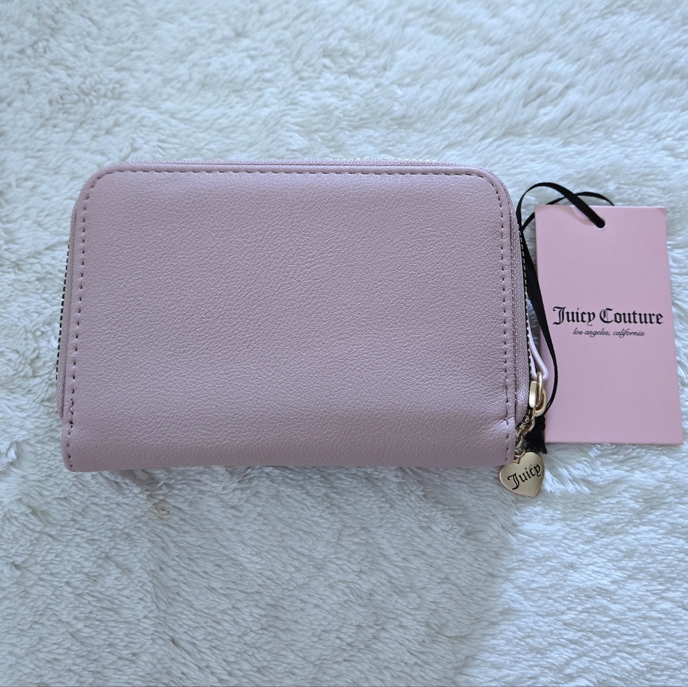 Juicy🍊 Couture "Retro Vibe" Double✌️ Medium Zip Around Wallet - NWT - Picture 2 of 16